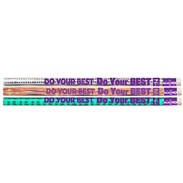 Musgrave Pencil Company Do Your Best On The Test Motivational/Fun Pencils, Pack of 12