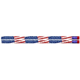 Musgrave Pencil Company Flags & Fireworks Pencil, 12 Per Pack, 12 Packs