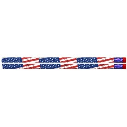 Musgrave Pencil Company Flags & Fireworks Pencil, Pack of 12
