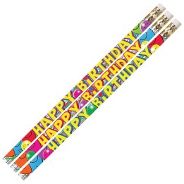 Musgrave Pencil Company Birthday Bash Motivational/Fun Pencil, Pack of 12