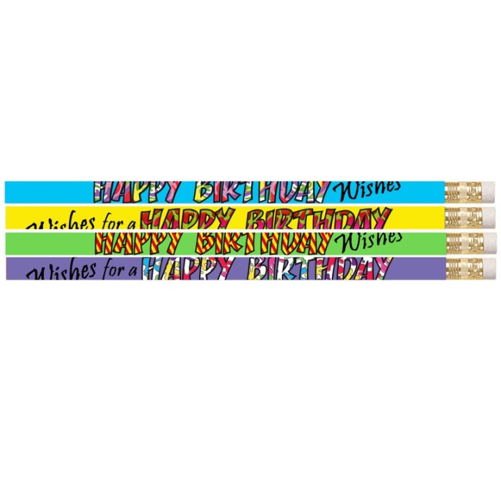 Musgrave Pencil Company Musgrave Happy Birthday Wishes Pencil, Pack of 144