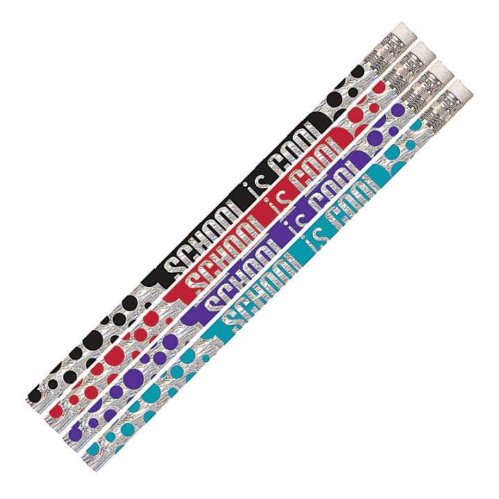 Musgrave Pencil Company School is Cool Motivational Pencil, 12 Per Pack, 12 Packs