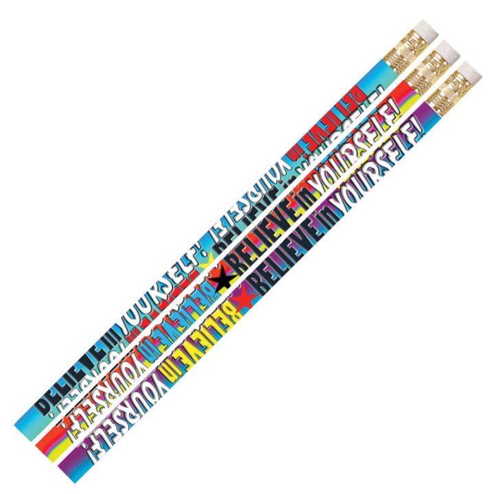 Musgrave Pencil Company Believe In Yourself Motivational Pencil, Pack of 12
