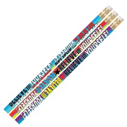 Musgrave Pencil Company Believe In Yourself Motivational Pencils, 12 Per Pack, 12 Packs