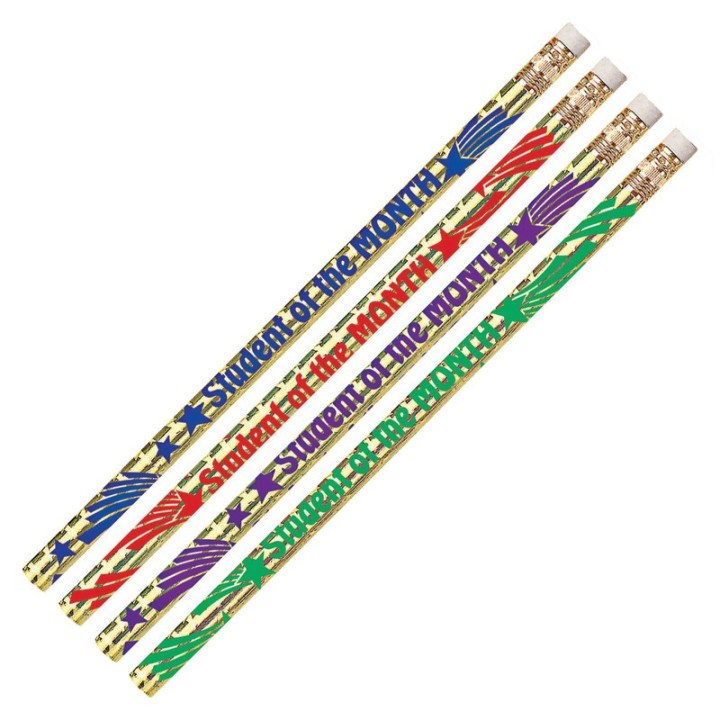Musgrave Pencil Company Student of the Month Motivational Pencils, 12 Per Pack, 12 Packs