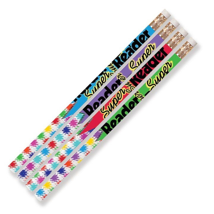 Musgrave Pencil Company Super Reader Motivational Pencils, Pack of 12