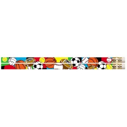 Musgrave Pencil Company Super Sports Motivational/Fun Pencils, Pack of 12