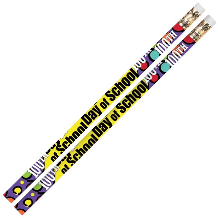 Musgrave Pencil Company 100th Day Of School Motivational Pencils, Pack of 12