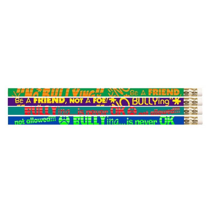 Musgrave Pencil Company No Bullying Motivational Pencils, 12 Per Pack, 12 Packs
