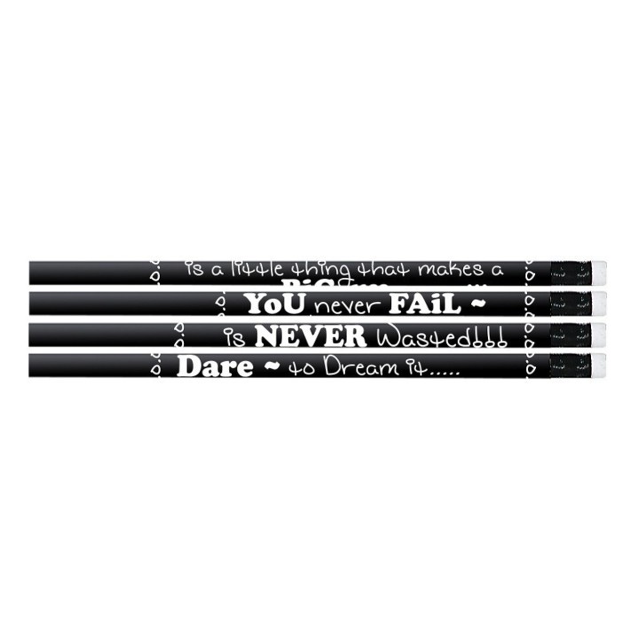 Musgrave Pencil Company Chalkboard Talk Motivational Pencil, 12 Per Pack, 12 Packs