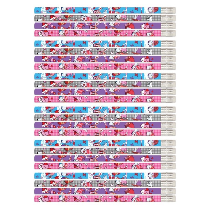 Musgrave Pencil Company Valentine Gnomes Pencils, 12 Per Pack, 6 Packs