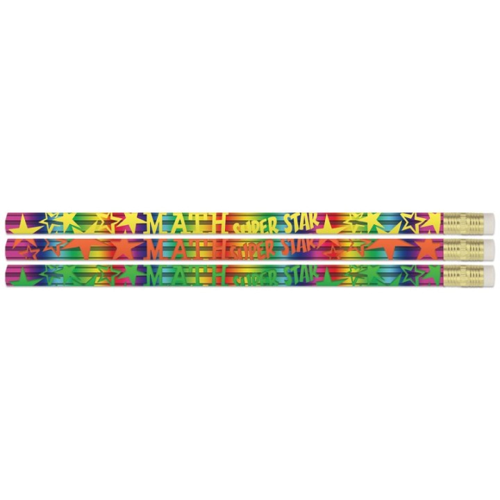 Musgrave Pencil Company Math Super Star Pencils, Pack of 12