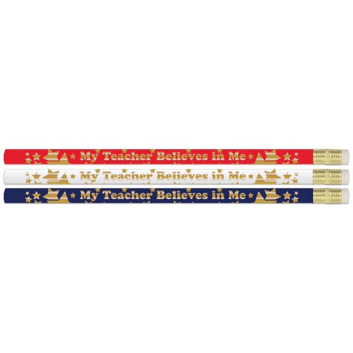 Musgrave Pencil Company My Teacher Believes in Me Pencils, Pack of 12