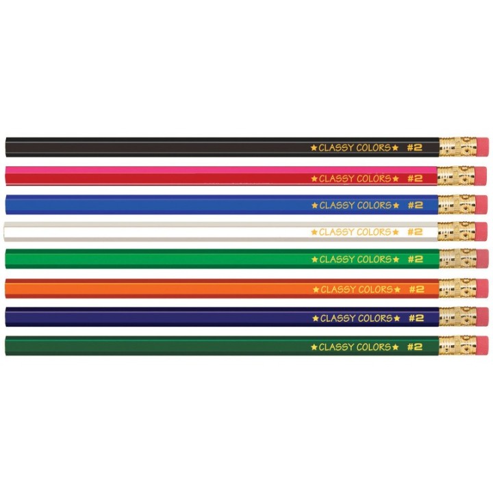 Musgrave Pencil Company No. 2 Wood Case Hex Pencil, Assorted Colors, Pack of 144