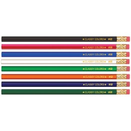 Musgrave Pencil Company No. 2 Wood Case Hex Pencil, Assorted Colors, 12 Per Pack, 12 Packs