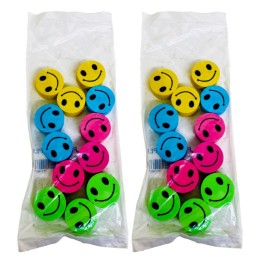 Musgrave Pencil Company Happy Face Pencil Topper Erasers, 12 Per Pack, 12 Packs
