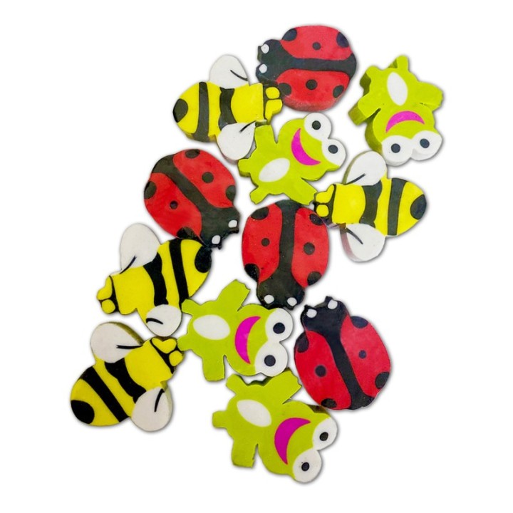 Musgrave Pencil Company Lil Critters Pencil Topper Erasers, Pack of 12