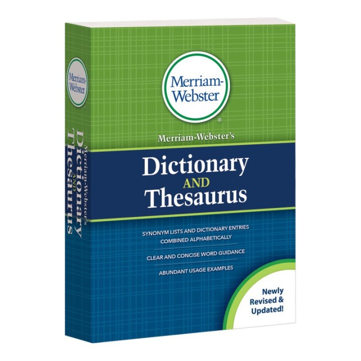 Merriam-Webster Dictionary and Thesaurus, Mass-Market Paperback, 2020 Copyright