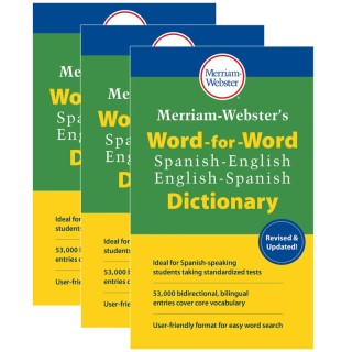 Merriam-Webster Merriam-Webster's Word-for-Word Spanish-English Dictionary, Pack of 3