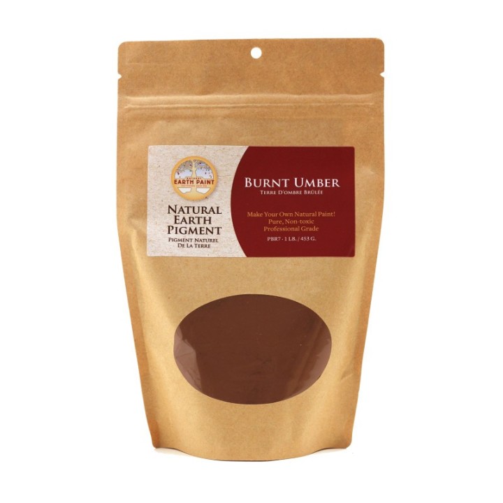 Natural Earth Paint Earth & Mineral Pigments, Burnt Umber, 1 lb