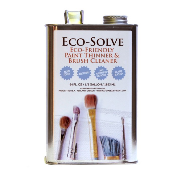 Natural Earth Paint Eco-Solve, Natural Paint Thinner, 64 oz
