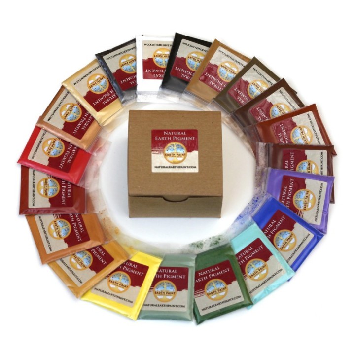 Natural Earth Paint Earth & Mineral Pigments Sample Pack (20 Colors)