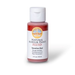Natural Earth Paint Natural Fluid Acrylik Paint, 1 oz, Venetian Red
