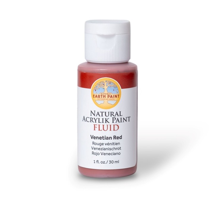 Natural Earth Paint Natural Fluid Acrylik Paint, 1 oz, Venetian Red