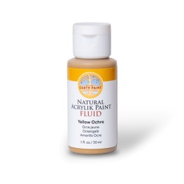 Natural Earth Paint Natural Fluid Acrylik Paint, 1 oz, Yellow Ochre