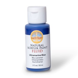 Natural Earth Paint Natural Fluid Acrylik Paint, 1 oz, Ultramarine Blue