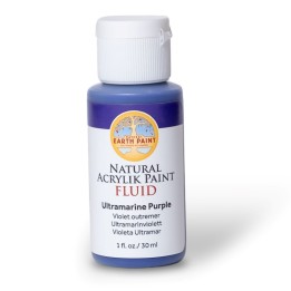 Natural Earth Paint Natural Fluid Acrylik Paint, 1 oz, Ultramarine Purple