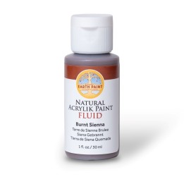 Natural Earth Paint Natural Fluid Acrylik Paint, 1 oz, Burnt Sienna