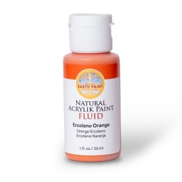 Natural Earth Paint Natural Fluid Acrylik Paint, 1 oz, Ercolano Orange