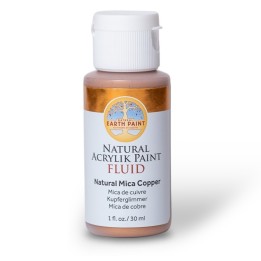 Natural Earth Paint Natural Fluid Acrylik Paint, 1 oz, Copper Mica