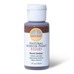 Natural Earth Paint Natural Fluid Acrylik Paint, 1 oz, Burnt Umber