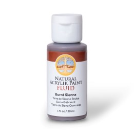 Natural Earth Paint Natural Fluid Acrylik Paint, 1 oz, Burnt Sienna