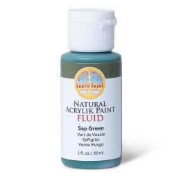 Natural Earth Paint Natural Fluid Acrylik Paint, 1 oz, Sap Green