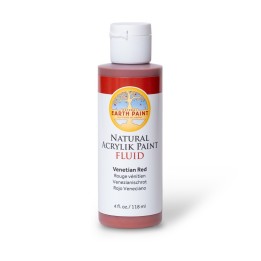 Natural Earth Paint Natural Fluid Acrylik Paint, 4 oz, Venetian Red