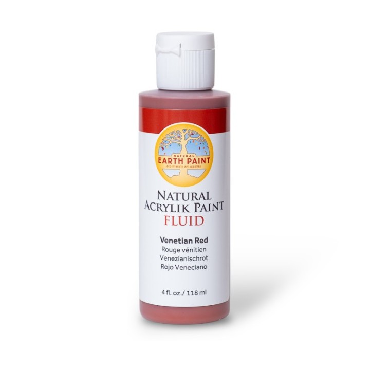 Natural Earth Paint Natural Fluid Acrylik Paint, 4 oz, Venetian Red