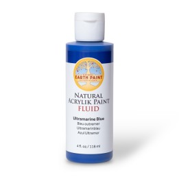 Natural Earth Paint Natural Fluid Acrylik Paint, 4 oz, Ultramarine Blue