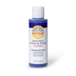 Natural Earth Paint Natural Fluid Acrylik Paint, 4 oz, Ultramarine Purple