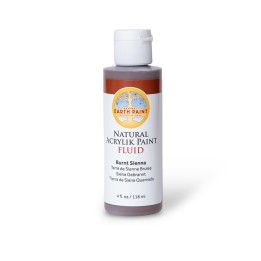 Natural Earth Paint Natural Fluid Acrylik Paint, 4 oz, Burnt Sienna