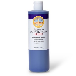 Natural Earth Paint Natural Fluid Acrylik Paint, 16 oz, Ultramarine Purple