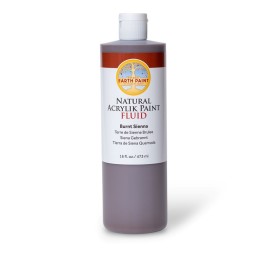 Natural Earth Paint Natural Fluid Acrylik Paint, 16 oz, Burnt Sienna