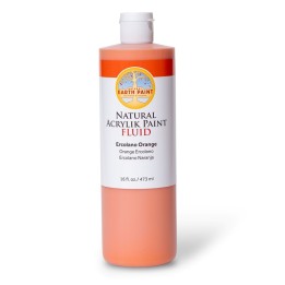 Natural Earth Paint Natural Fluid Acrylik Paint, 16 oz, Ercolano Orange