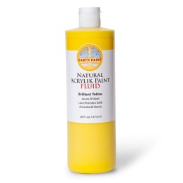 Natural Earth Paint Natural Fluid Acrylik Paint, 16 oz, Brilliant Yellow