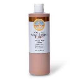 Natural Earth Paint Natural Fluid Acrylik Paint, 16 oz, Copper Mica