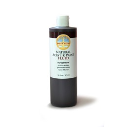 Natural Earth Paint Natural Fluid Acrylik Paint, 16 oz, Burnt Umber