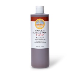 Natural Earth Paint Natural Fluid Acrylik Paint, 16 oz, Burnt Sienna