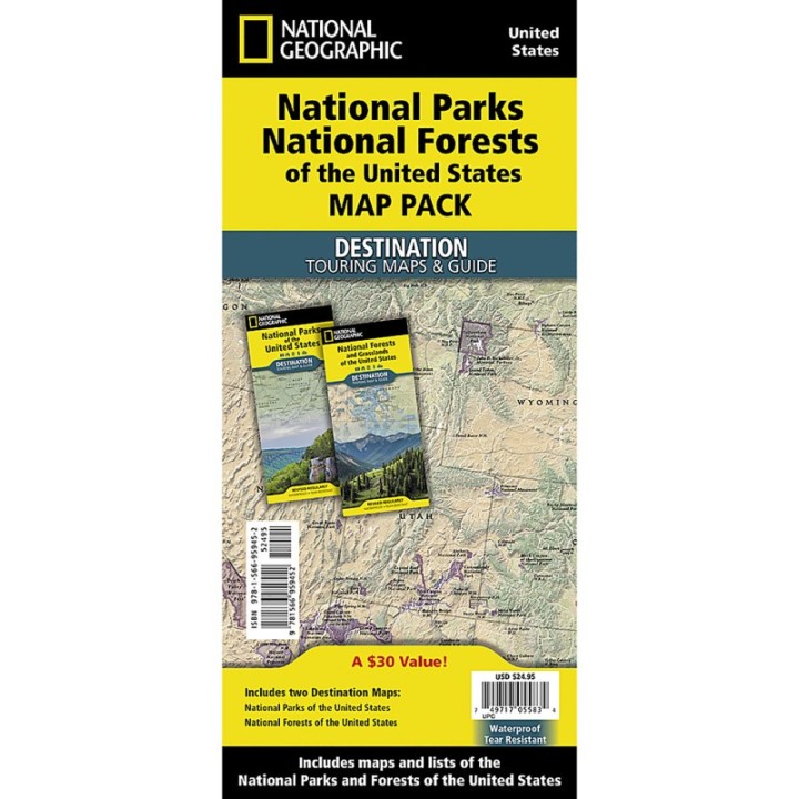 National Geographic National Parks & National Forest of the US, Map Pack Bundle